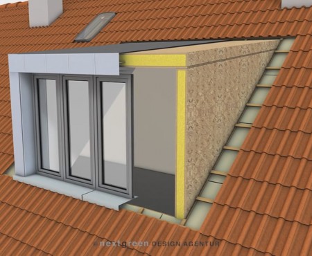 Dachgaube Sandwich Elemente – hohe Wärmedämmung – nextgreen Buildings