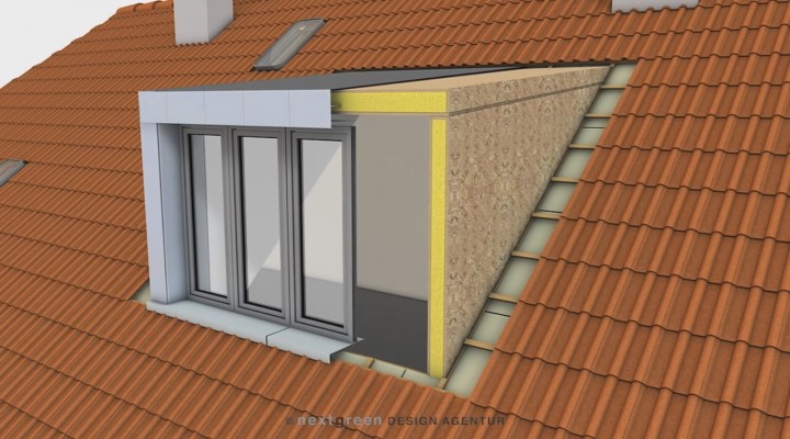 Dachgaube Sandwich Elemente – hohe Wärmedämmung – nextgreen Buildings